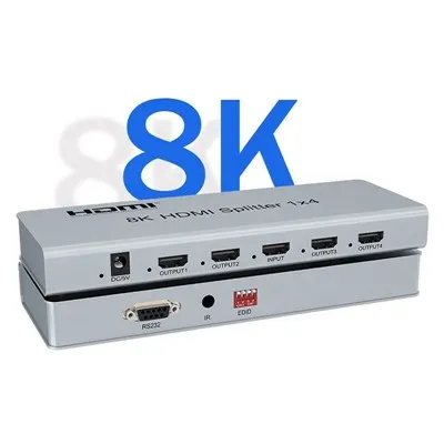 8K एचडीएमआई 2.1 स्प्लिटर 1x4 - 7680x4320@60Hz